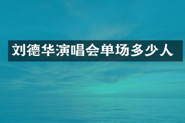刘德华演唱会单场多少人