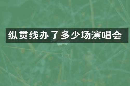 纵贯线办了多少场演唱会