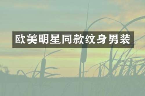欧美明星同款纹身男装