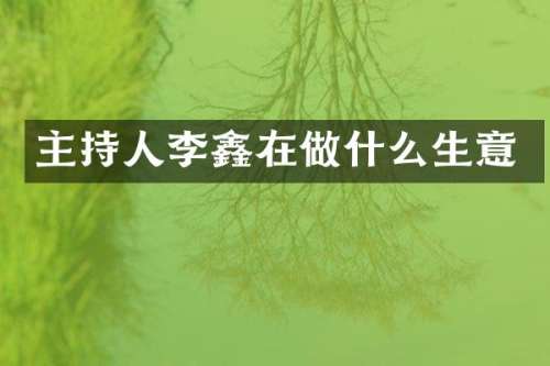 主持人李鑫在做什么生意