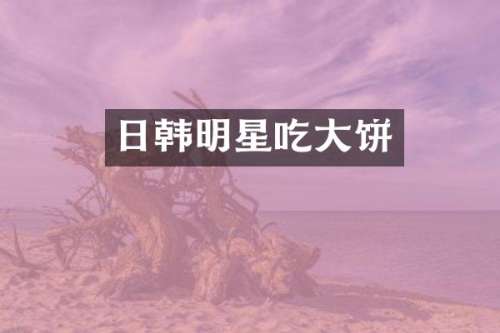 日韩明星吃大饼
