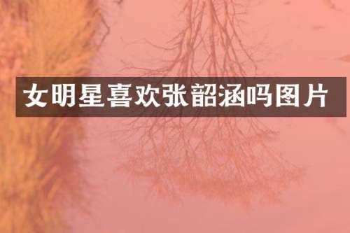 女明星喜欢张韶涵吗图片