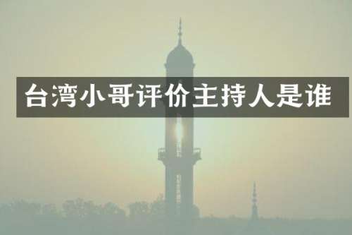 台湾小哥评价主持人是谁