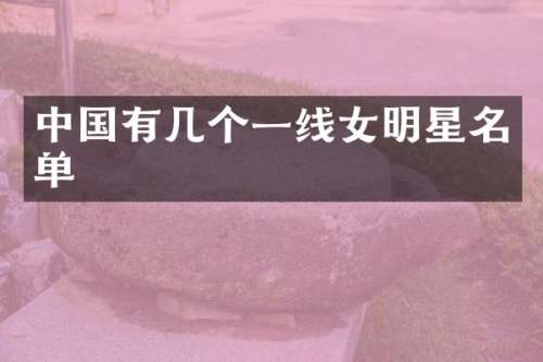 中国有几个一线女明星名单