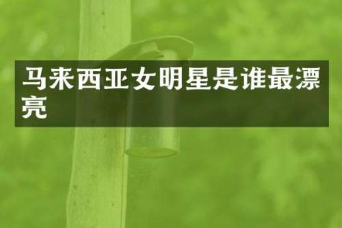 马来西亚女明星是谁最漂亮