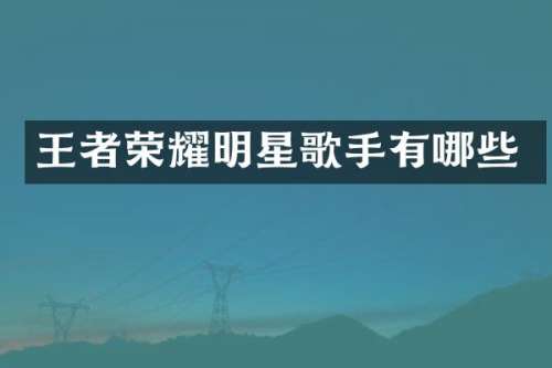王者荣耀明星歌手有哪些