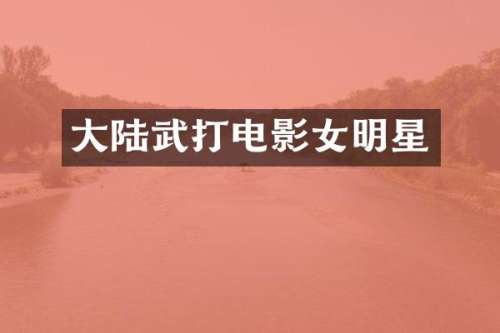 大陆武打电影女明星