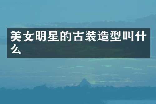 明星的古装造型叫什么