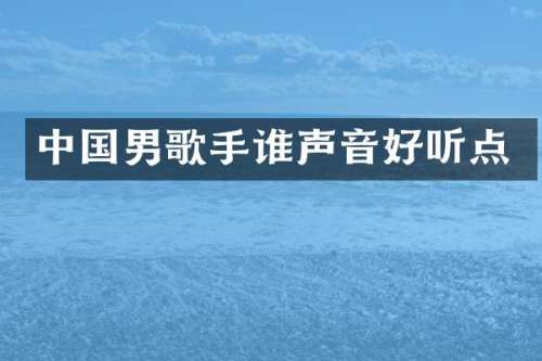 中国男歌手谁声音好听点