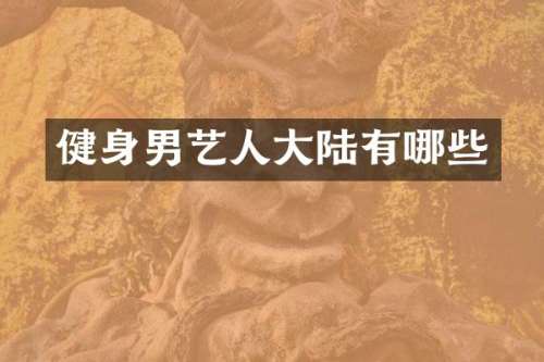 健身男艺人大陆有哪些