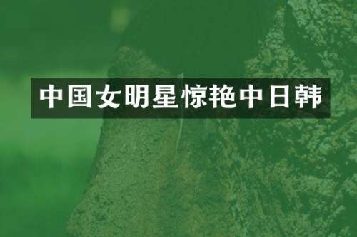 中国女明星惊艳中日韩