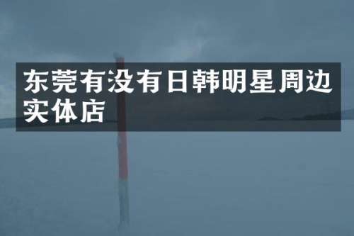 东莞有没有日韩明星周边实体店