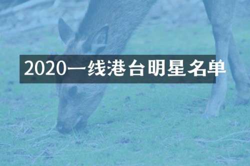 2020一线港台明星名单