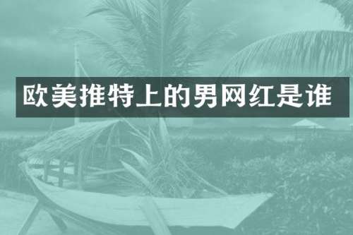 欧美推特上的男网红是谁
