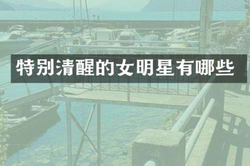 特别清醒的女明星有哪些