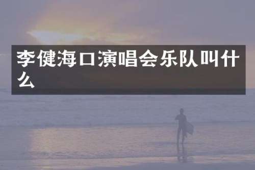 李健海口演唱会乐队叫什么