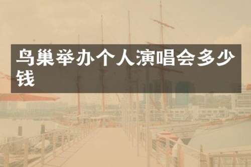 鸟巢举办个人演唱会多少钱