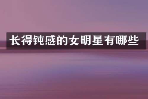 长得钝感的女明星有哪些