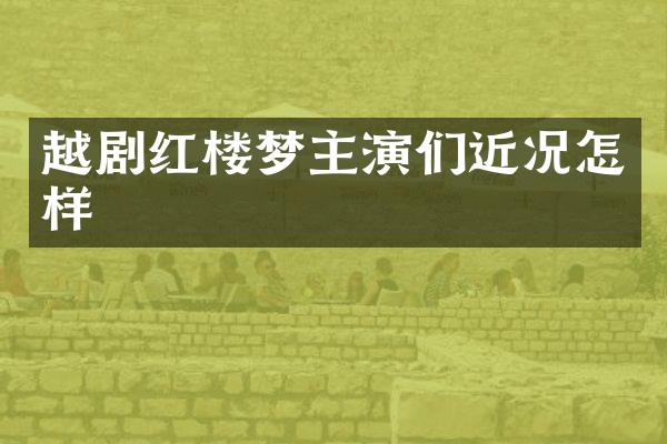 越剧红楼梦主演们近况怎样