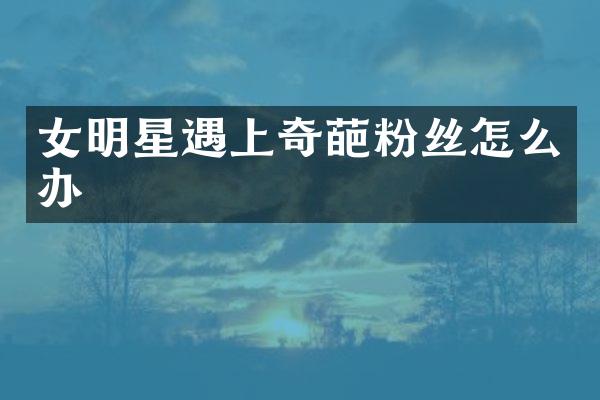 女明星遇上奇葩粉丝怎么办