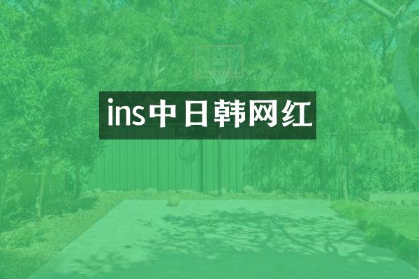 ins中日韩网红