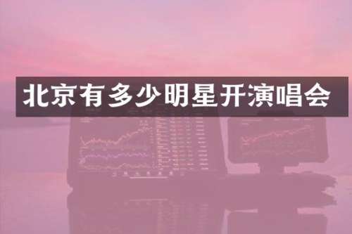 北京有多少明星开演唱会