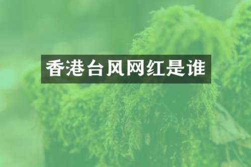 香港台风网红是谁