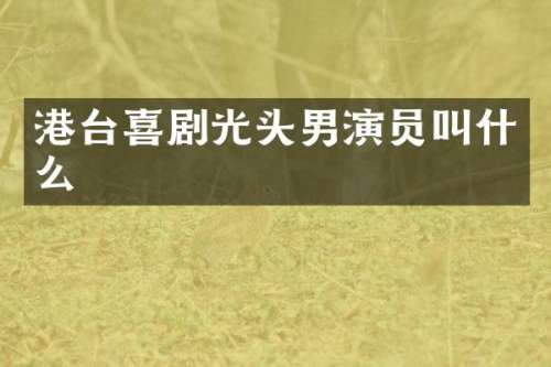港台喜剧光头男演员叫什么