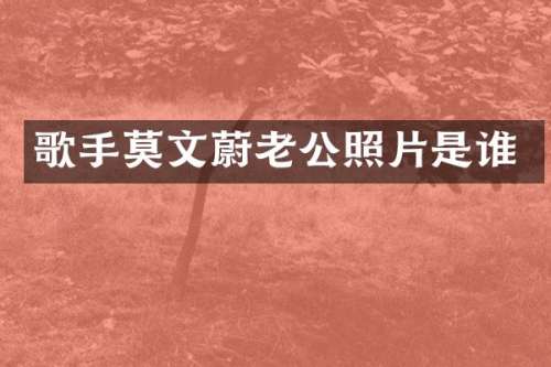 歌手莫文蔚老公照片是谁