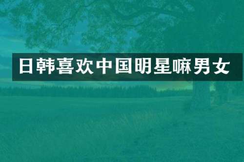日韩喜欢中国明星嘛男女