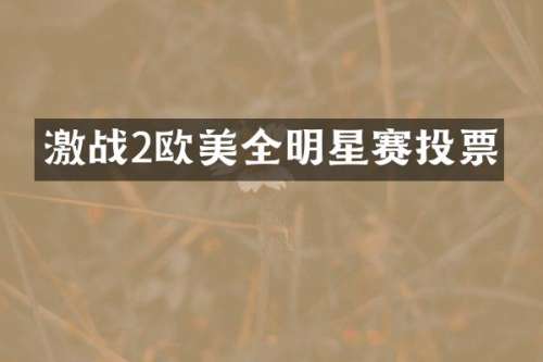激战2欧美全明星赛投票