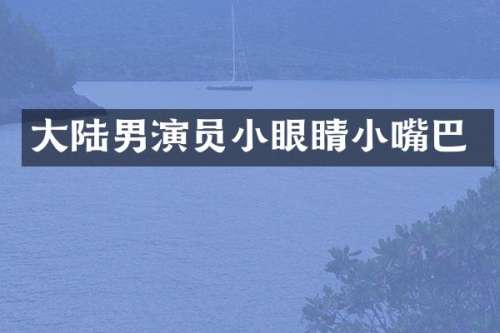 大陆男演员小眼睛小嘴巴