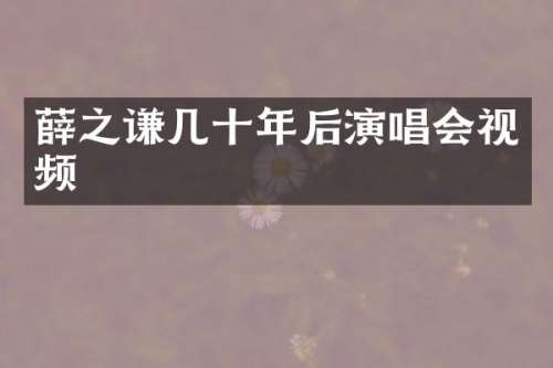 薛之谦几十年后演唱会视频