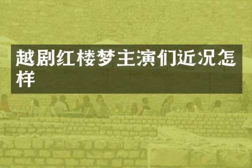 越剧红楼梦主演们近况怎样