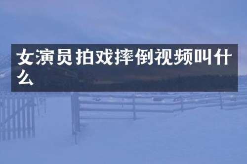 女演员拍戏摔倒视频叫什么