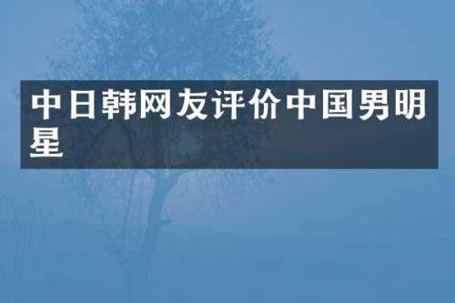 中日韩网友评价中国男明星