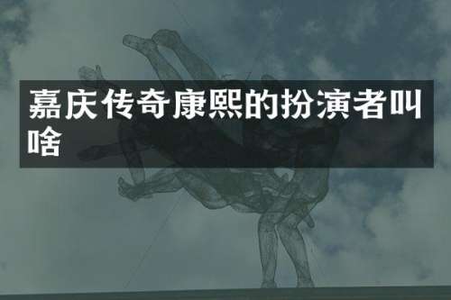 嘉庆传奇康熙的扮演者叫啥