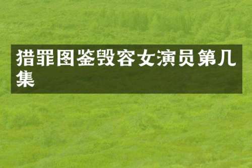 猎罪图鉴毁容女演员第几集