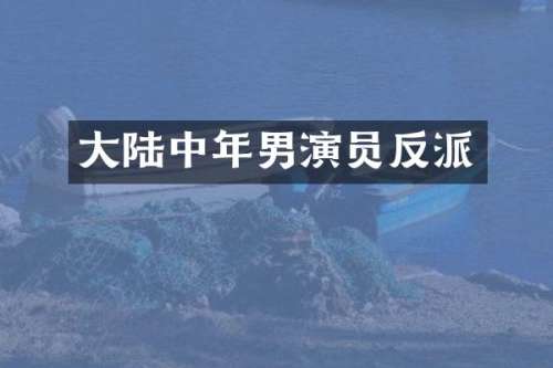 大陆中年男演员反派