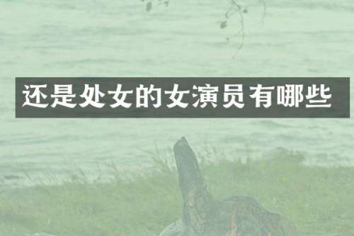 还是处女的女演员有哪些
