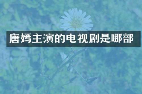 唐嫣主演的电视剧是哪部