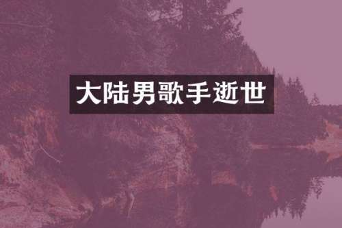 大陆男歌手逝世