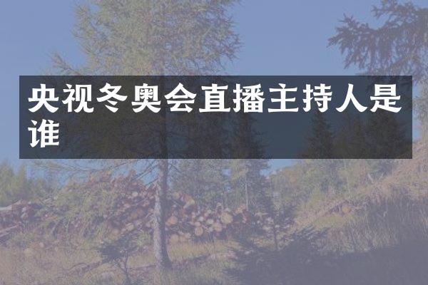 央视冬奥会直播主持人是谁