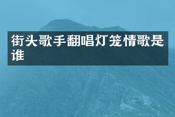 街头歌手翻唱灯笼情歌是谁