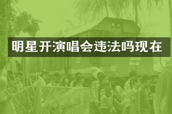 明星开演唱会违法吗现在