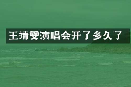 王靖雯演唱会开了多久了
