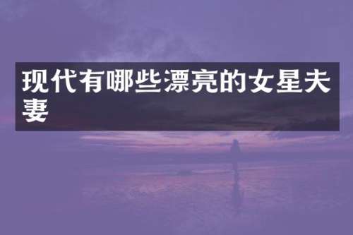 现代有哪些漂亮的女星夫妻