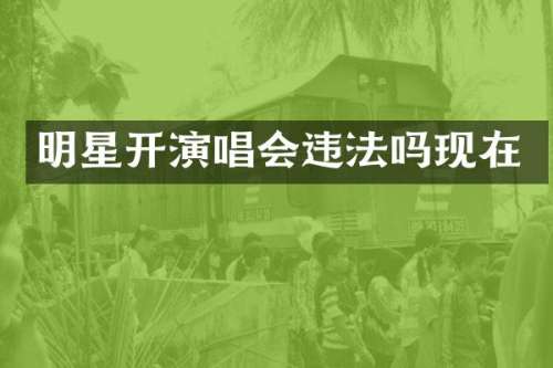 明星开演唱会违法吗现在