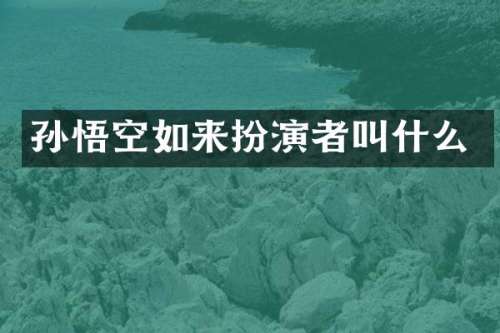 孙悟空如来扮演者叫什么
