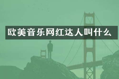 欧美音乐网红达人叫什么